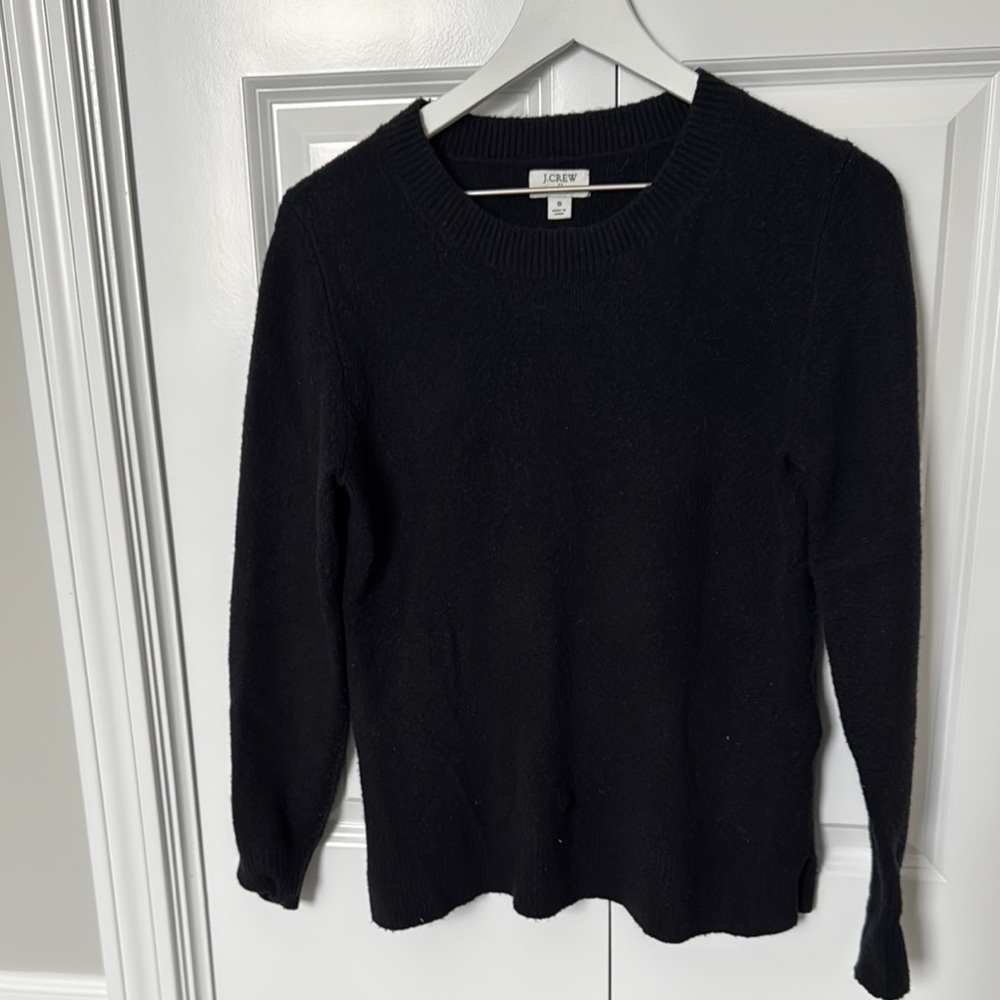J. Crew Black Crew Neck Sweater Versatile Knit Essential